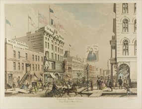 Randolph Street, Chicago, from Clark to State Streets in the ..., published 1926–28 (1865 depicted). Creator: Raoul Varin.