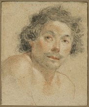 Bust Portrait of a Young Man, 1620/25. Creator: Simon Vouet.