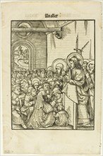 Christ Preaching, from Leben Jesu Christi, plate 19 from Woodcuts from Books of the..., 1937. Creator: Hans Wechtlin the Elder.