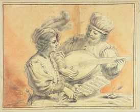 Singer and Lute Player, 1818. Creator: Mary Trevor.