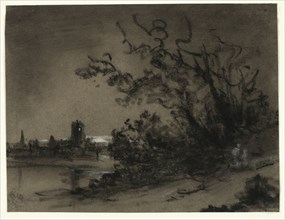 Moonlight Scene, 19th century. Creator: Unknown.