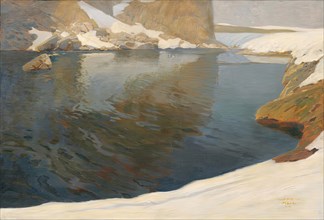 Mountain lake, 1913. Creator: Alfred Poell.