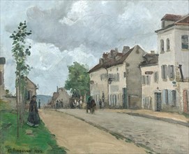 Street in Pontoise (Rue de Gisors), 1868. Creator: Camille Pissarro.