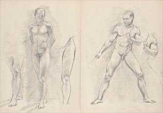Male Nudes, c1888/1895. Creator: Franz Barwig.