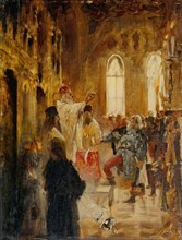 Coronation scene, undated. (c1880s) Creator: Jan Matejko.