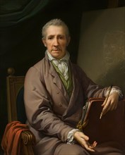 Self-portrait at the easel, 1828. Creator: Johann Baptist Lampi I.