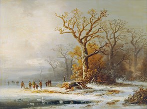Winter landscape, 1853. Creator: Remigius Adrianus Haanen.