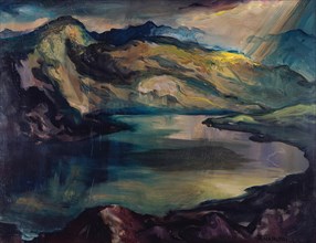 Mountain lake, 1925. Creator: Richard Harlfinger.