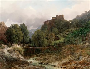Tyrol Castle near Merano, c1843. Creator: Thomas Ender.
