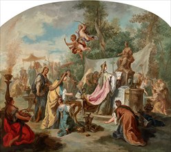 Ancient sacrificial scene, 1747. Creator: Anton Kern.