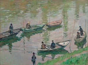 Anglers on the Seine near Poissy, 1882. Creator: Claude Monet.