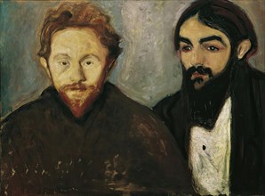 The painter Paul Herrmann and the doctor Paul Contard, 1897. Creator: Edvard Munch.