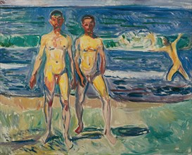 Men by the sea, 1908. Creator: Edvard Munch.