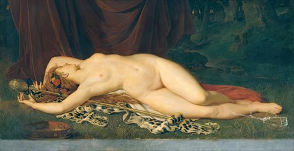 Sleeping Bacchante, 1868. Creator: Eugen Felix.