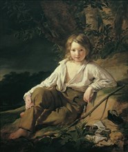 A fishing boy, 1830. Creator: Friedrich von Amerling.