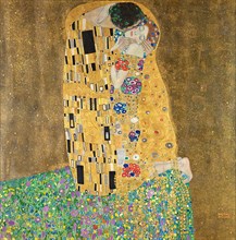 The Kiss (Lovers), 1908 (completed 1909) 1908 1908. Creator: Gustav Klimt.