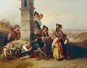 The rest of the pilgrims, 1852. Creator: Matthias Ranftl.