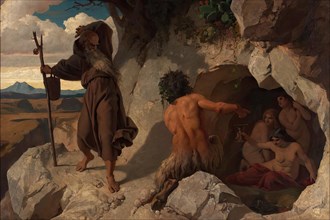 Temptation of Saint Anthony, 1864. Creator: Karl Schonbrunner.