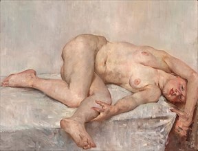 Reclining female nude, 1907. Creator: Lovis Corinth.