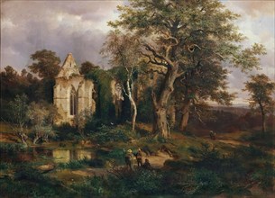 Church ruins, 1864. Creator: Ludwig Halauska.