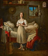 A girl's morning toilet, 1836. Creator: Michael Neder.