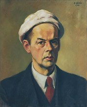 Self-portrait with a white cap, 1946. Creator: Anton Hula.