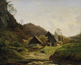 Landscape with hammer forge, 1836. Creator: Ferdinand Georg Waldmuller.