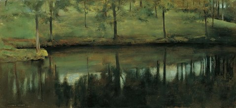Still water, 1894. Creator: Fernand Khnopff.
