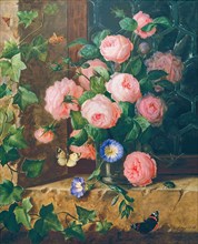 Flower still life, 1839. Creator: Josef Lauer.