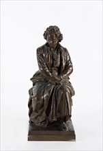 Bronze figurine of Ludwig van Beethoven, 1877.  Creator: Kaspar Clemens Zumbusch.