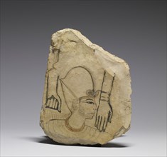 Ostracon with a Royal Head, c1280 BCE. Creator: Unknown.