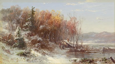 Winter landscape, 1859. Creator: Regis Francois Gignoux.