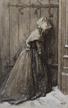 Woman at Church Door, c1860. Creator: George Henry Boughton.