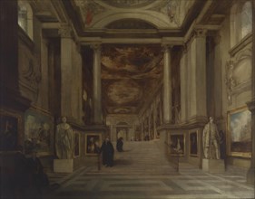 Interior of the Painted Hall, Greenwich Hospital, 1830. Creator: John Scarlett Davis.