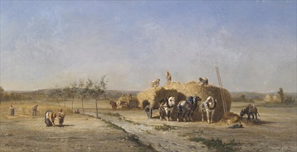 Harvest Scene, 1866. Creator: Jules Jacques Veyrassat.