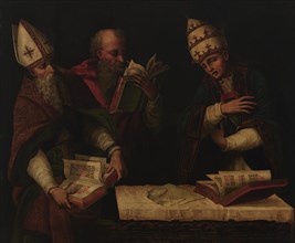 Saints Augustine, Jerome and Gregory the Great, 1533. Creator: Marco Cardisco.