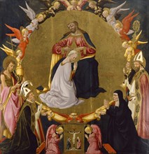 The Coronation of the Virgin with Angels and Four Saints, probably after 1475. Creator: Neri di Bicci.