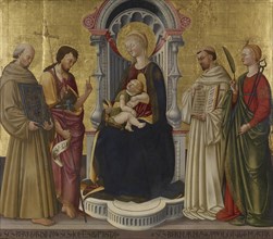 Virgin and Child Enthroned with Four Saints, shortly after 1450. Creator: Neri di Bicci.