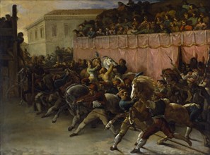 Riderless Racers at Rome, 1817. Creator: Theodore Gericault.