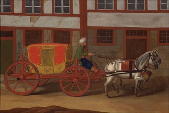 A Coachman with a Team of Horses and Covered Carriage, late 18th century. Creator: Unknown.