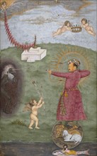 Emperor Jahangir Triumphing Over Poverty (image 2 of 2), between c1620 and c1625. Creator: Abu'l-Hasan.