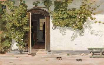 Entrance to an Inn in the Praestegarden at Hillested, 1844. Creator: Martinus Rorbye.