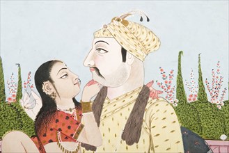 Muhammad Shah (reigned 1719-1748) and a Woman in Union (image 3 of 3), c1830. Creator: Unknown.