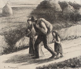 Les Trimardeurs, 1896. Creator: Camille Pissarro.