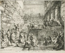 Vue du Salon du Louvre en l'année 1753, 1753. Creator: Gabriel de Saint-Aubin.
