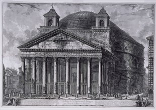View of the Pantheon of Agrippa, today Santa Maria ad Martyres., c1761. Creator: Giovanni Battista Piranesi.