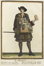 Recueil des modes de la cour de France, 'Le Mercier', after 1674. Creators: Jean-Baptiste Bonnart, Nicolas Bonnart.