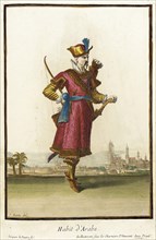 Recueil des modes de la cour de France, 'Habit d'Arabe', Bound 1703-1704. Creators: Jean Berain, Jacques Le Pautre, Jean Lepautre.