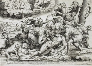The Death of Meleager, 1543. Creator: Nicolas Beatrizet.