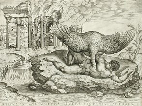 Tityus, c1540. Creators: Nicolas Beatrizet, Michelangelo Buonarroti.